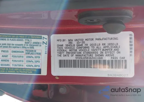 2006 Pontiac Vibe из США, поврежденный, VIN 5Y2SL65816Z411168